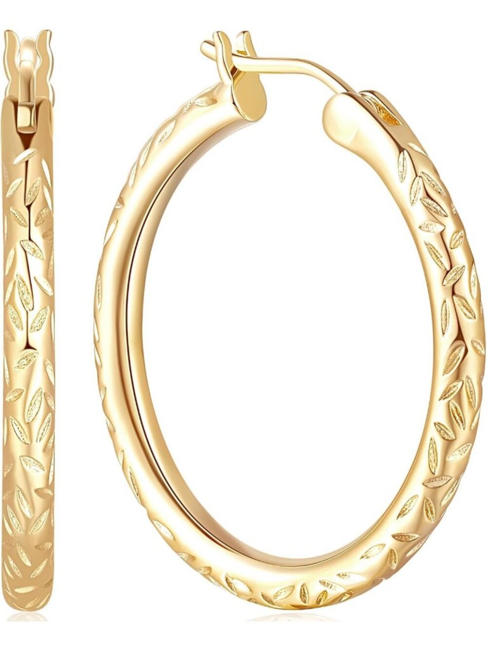 14K Gold Hoop Earrings for Women | Elegant, Lightweight, Perfect for Everyday
